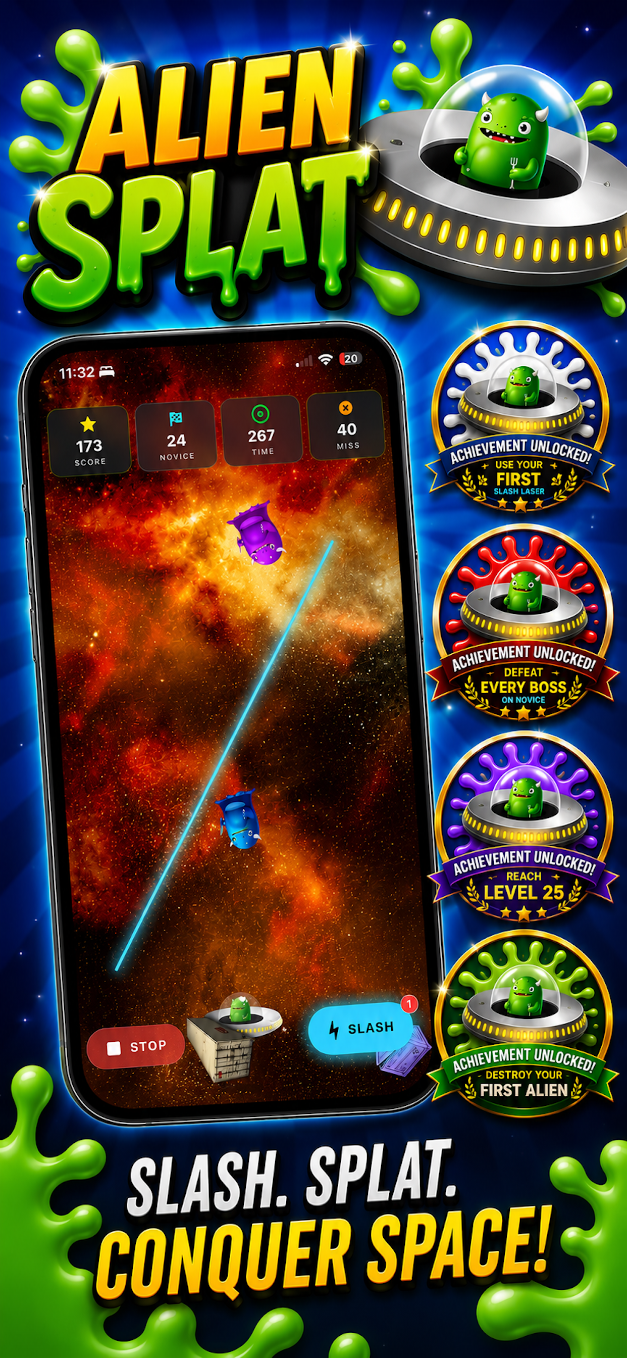 Alien Splat Revision on iPhone
