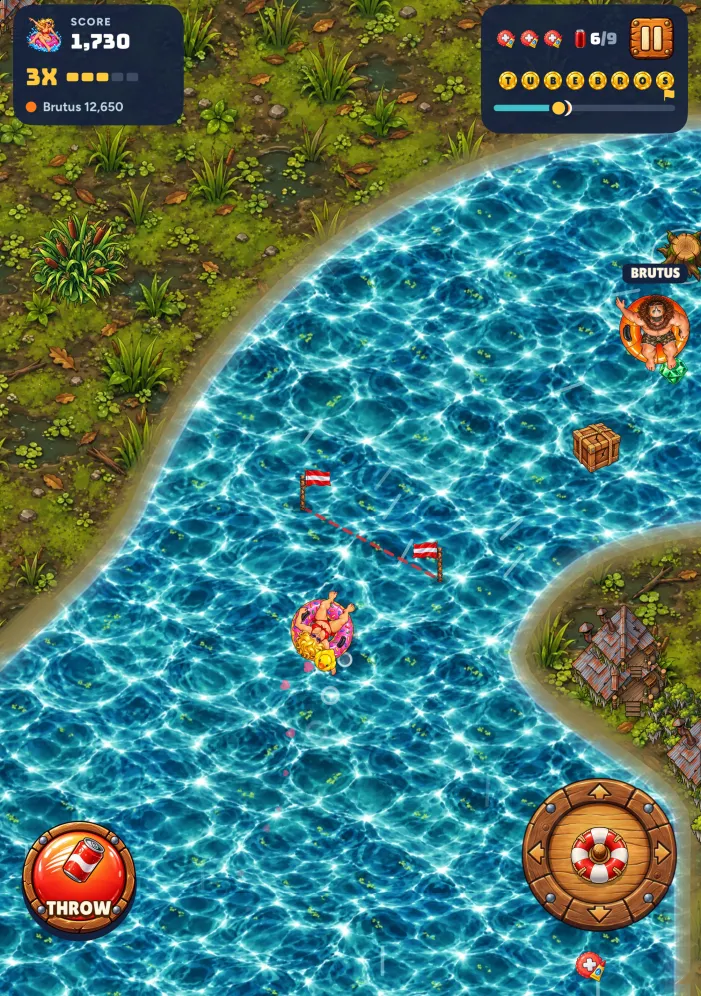Tube Bros Gator Bayou on iPhone Duo, unfolded
